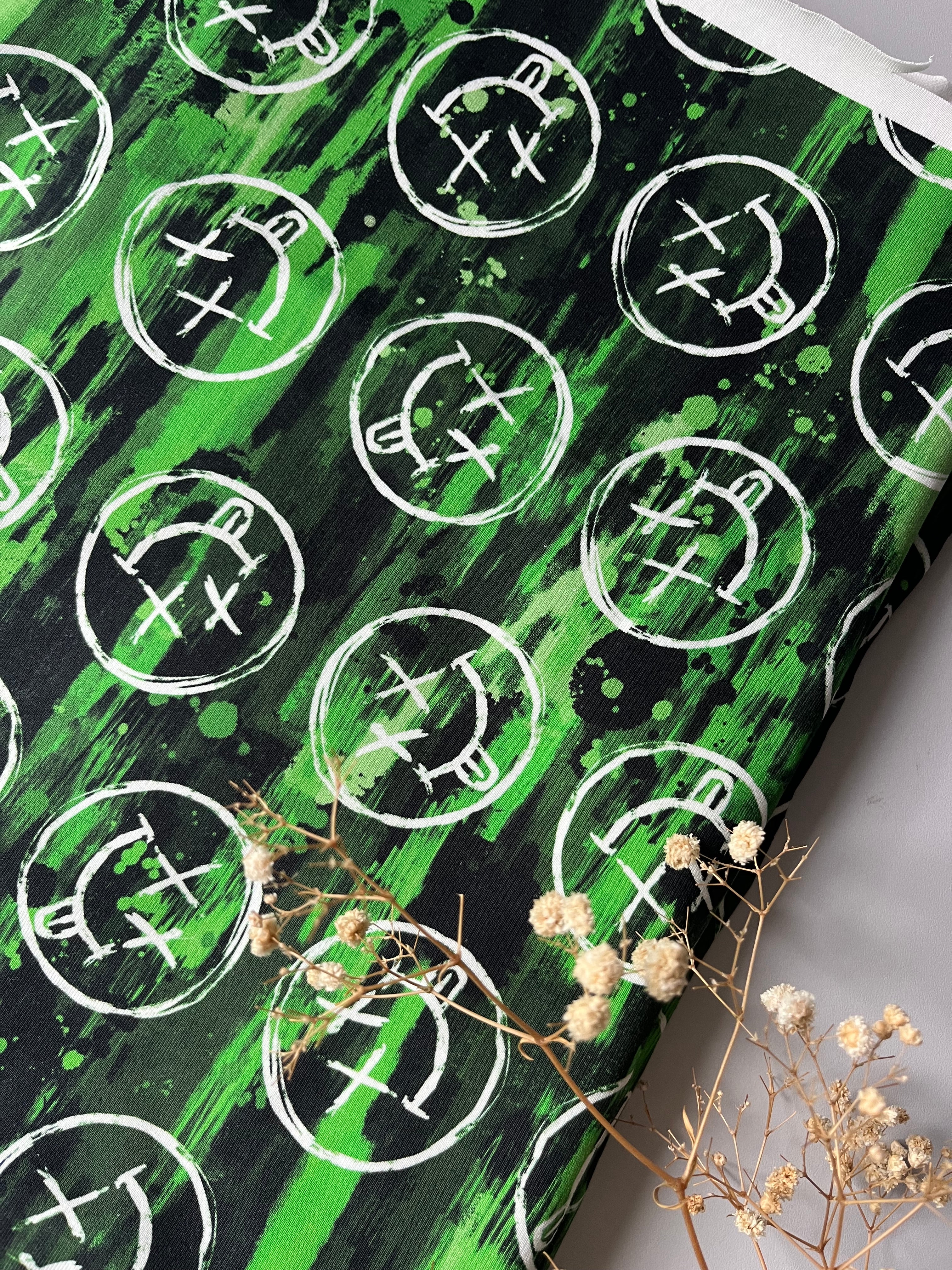 Grüne Smileys Grunge Dauervorbestellung